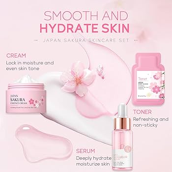 Re:mud Beauty Serum & Cream セット Amazon.com: Skincare Set for Teenage Girls, Japan-Sakura
